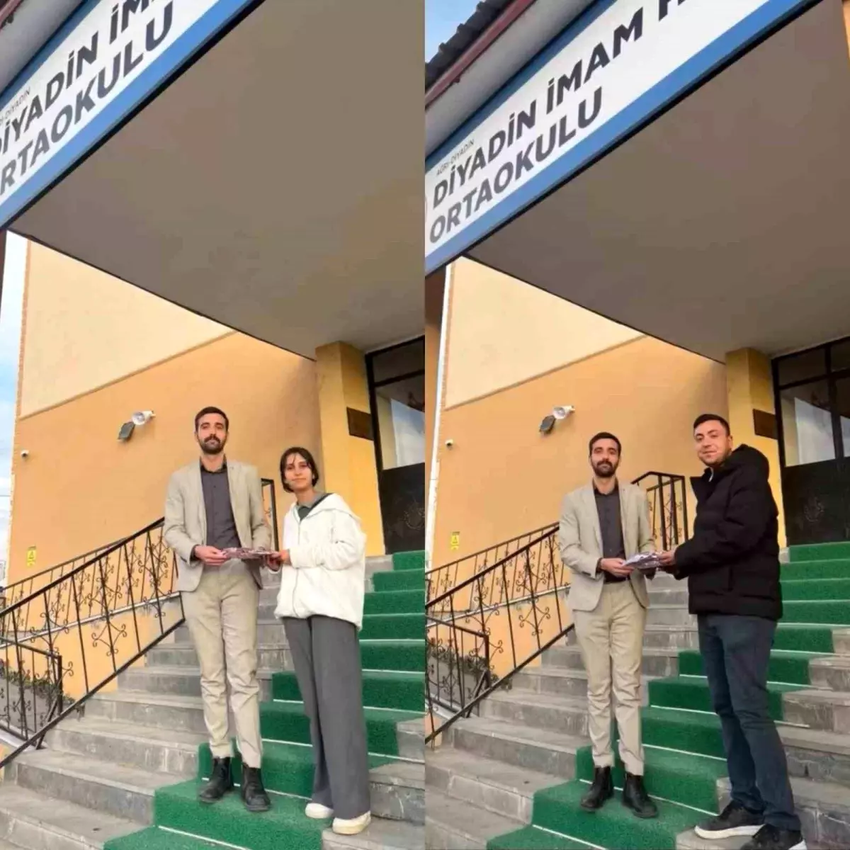 Diyadin İmam Hatip Ortaokulu'nda Öğrencinin Çevre Bilinci Ödüllendirildi