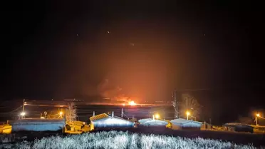 Eber Gölü çevresinde söndürülen yangın