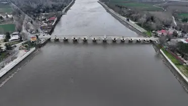 Meriç Nehri yükselen su seviyesi