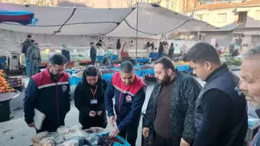 Denetim sırasında ürünlerin hijyen kontrolü