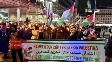 Stockholm’da Yüzlerce Kişi Gazze Dayanışması İçin Yılbaşı Kutlamasını İptal Etti
