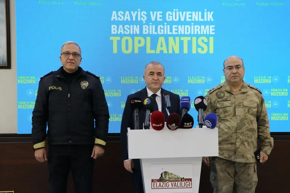 Elazığ Valisi Hatipoğlu: 2025'te 612 Güvenlik Operasyonu Gerçekleştirildi
