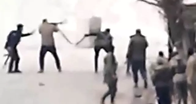 Halep'te çatışma anı