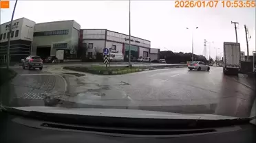 Drift yapan aracın kameralı görüntüsü