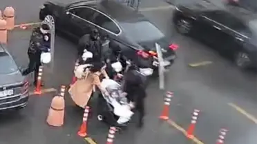 Polisin fırtınada kullandığı kalkan