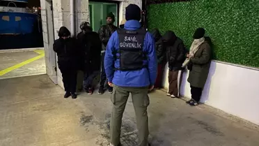 Foça sahilinde polis operasyonu