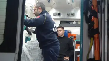 Tırün devrildiği anın fotoğrafı