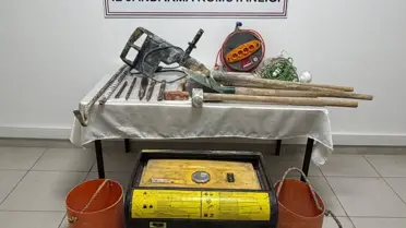 Kaçak kazı ekipmanları ele geçirildi