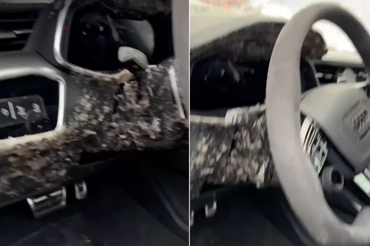 Kışın Arabada Bırakılan Kola Kutusu Dondu, Patladı ve İç Mekanı Tahrip Etti