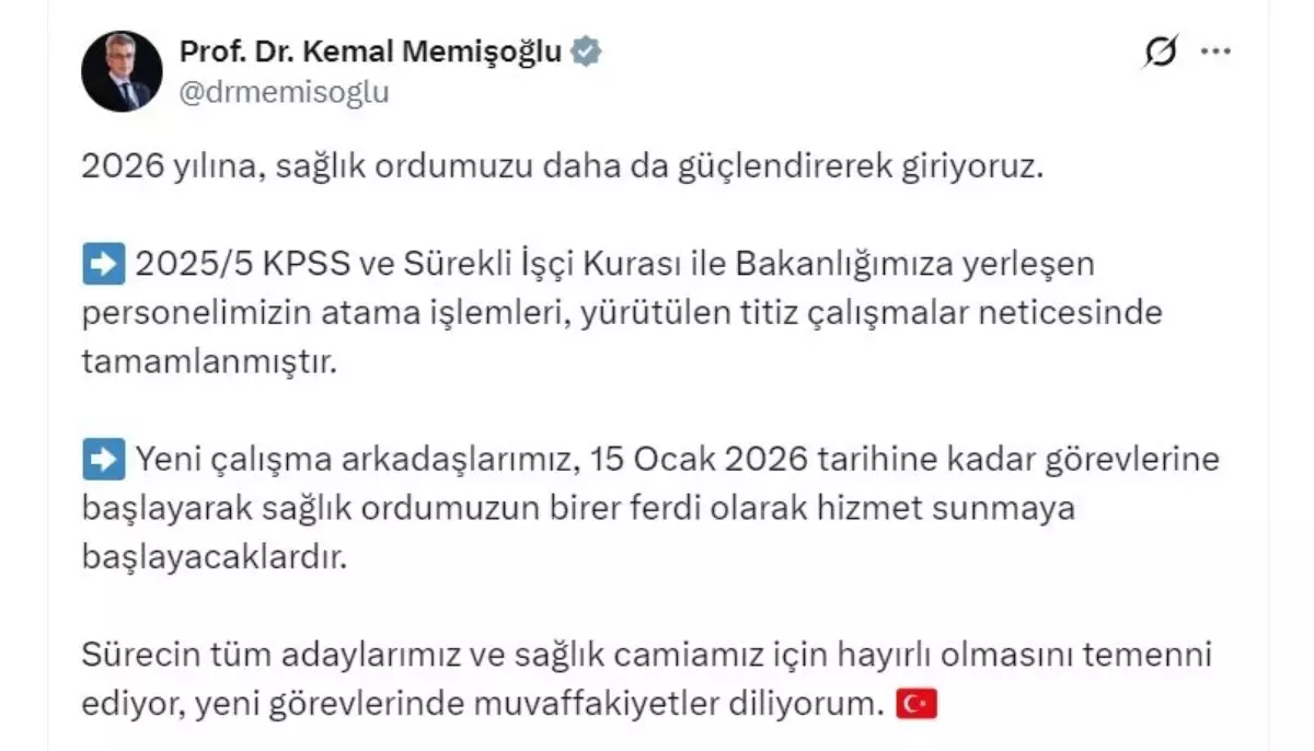 Sağlık Bakanlığı’nda Atama Süreci Resmen Sonuçlandı
