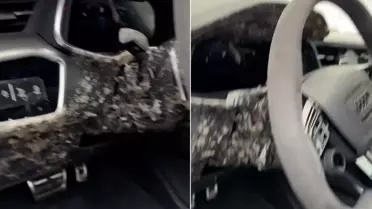 Kışın Arabada Bırakılan Kola Kutusu Dondu, Patladı ve İç Mekanı Tahrip Etti