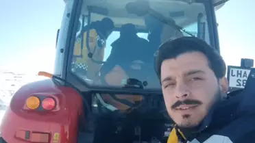 Traktörle hastanın hastaneye taşınması