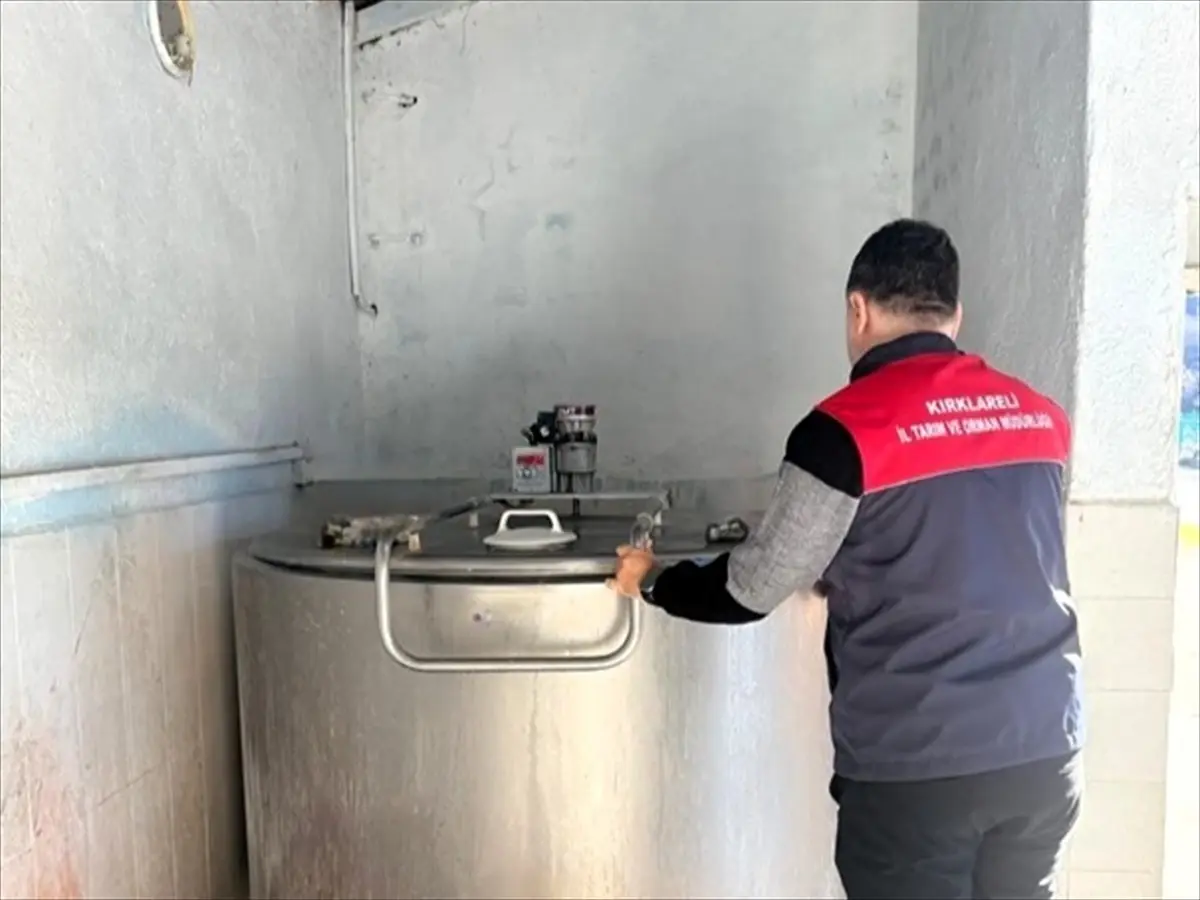 Kırklareli Kofçaz'da Süt Toplama Merkezlerine Hijyen Denetimi Gerçekleştirildi