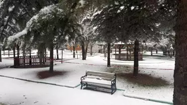 Patnos'ta kar yağışı sonrası beyaz örtü