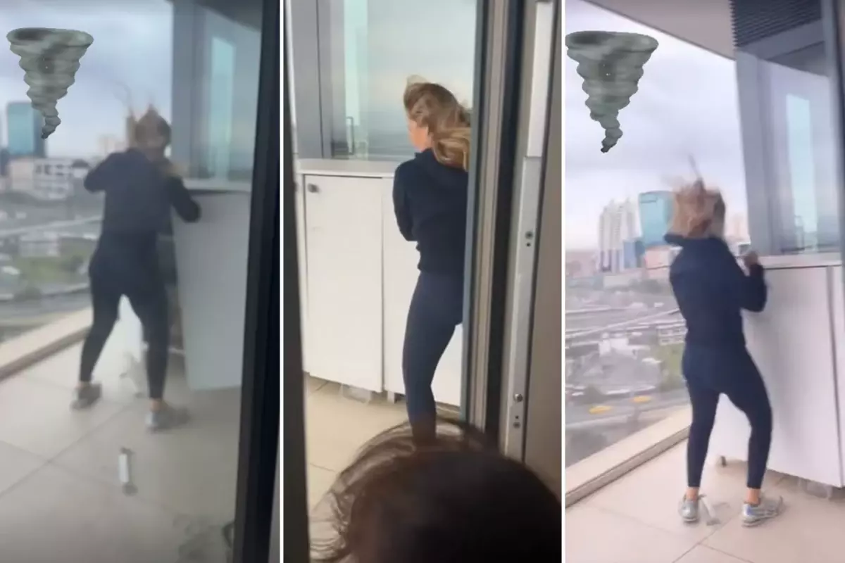 Marmara’da Şiddetli Fırtına Zeynep Yılmaz’ı Balkonunda Zor Duruma Soktu