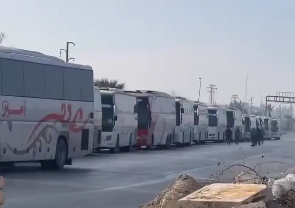 Tahliye otobüslerinin hazırlanışı