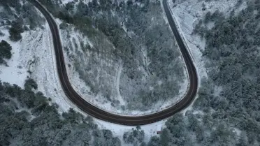 Drone ile çekilmiş Demirci kar manzarası