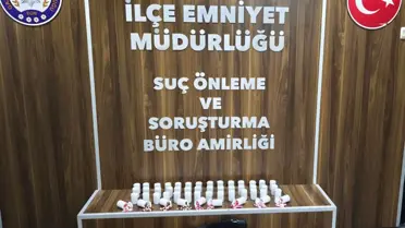 Gaziemir’de ele geçirilen sentetik ecza hapları