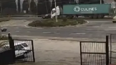 Kaza anına ait kamera görüntüsü