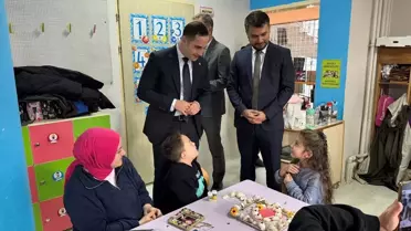 Kaymakam Beyazıt, Anaokulu Çocuklarının Sanat Çalışmalarını İnceledi