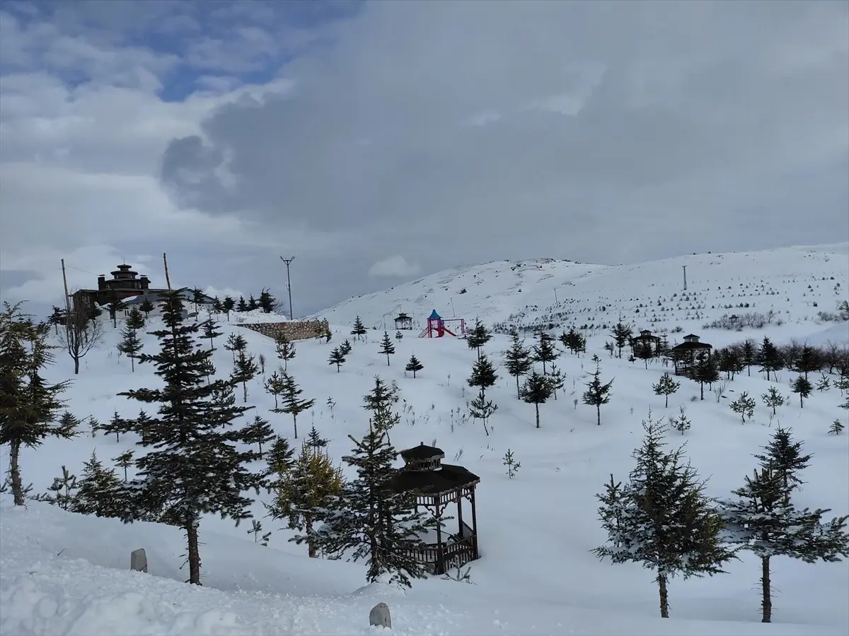 Başçiftlik’te Üçoluk Göleti Buz Tabakasıyla Buluştu