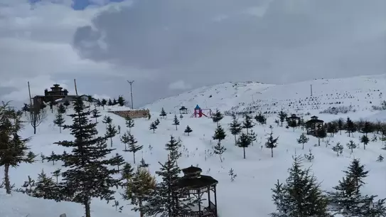 Üçoluk Göleti buzla kaplanmış detay fotoğrafı