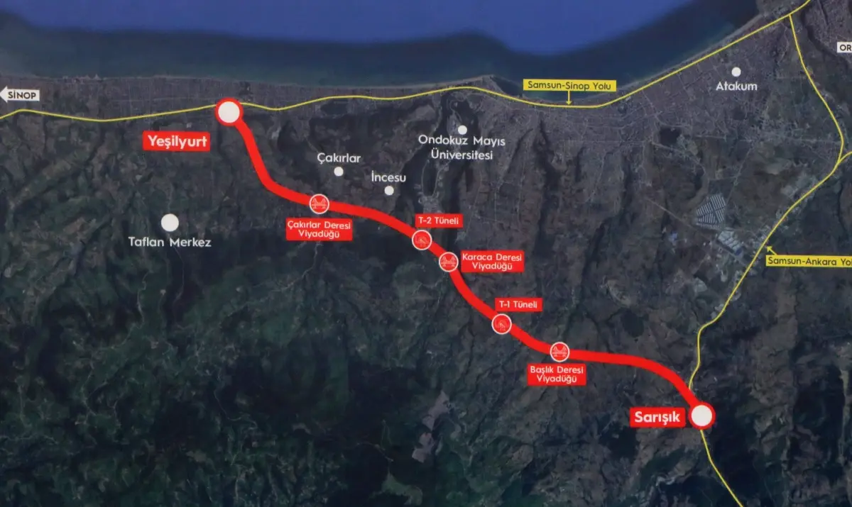 Samsun Batı Çevre Yolu’nun Temel Atma Töreni Gerçekleşti