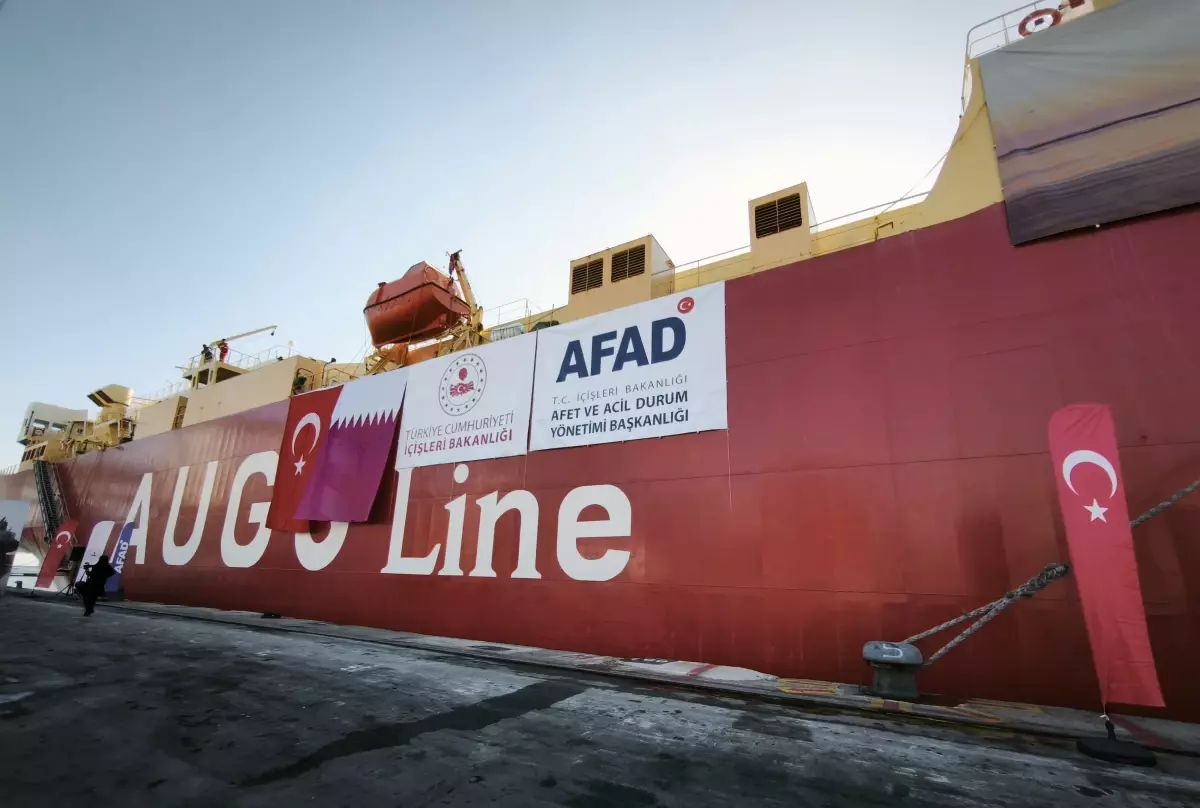 Mersin Limanı'ndan Sudan'a 2.600 Ton İnsani Yardım Gemisiyle Sevk Edildi