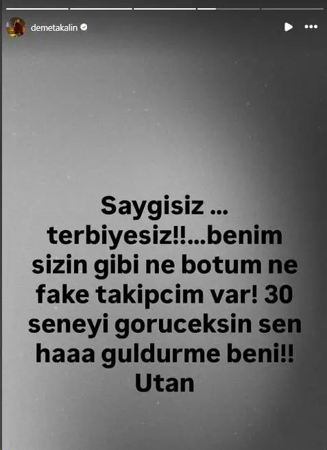 Demet Akalın'ın tepkisi