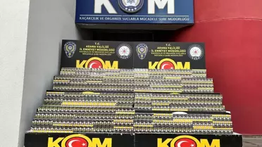 Operasyon sırasında ele geçirilen sigara paketleri