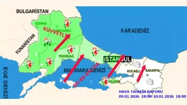 İstanbul’da Şiddetli Yağış ve Kuvvetli Rüzgar Uyarısı