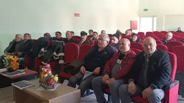 Toplantı sırasında sunulan su planı haritası