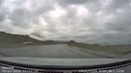 Kaza anındaki araç fotoğrafı