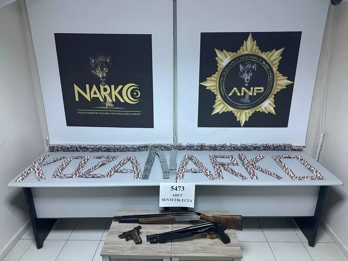 Kozan'da Büyük Uyuşturucu Operasyonu: A.E.E. Tutuklandı, 5.473 Hap Ele Geçirildi