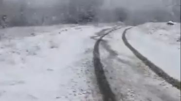 Çanakkale'de kar yağışı görüntüsü