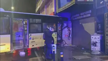 Kaza sonrası binanın hasarı