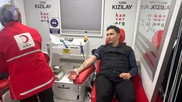 Kan bağışı sürecinde Kaymakam Adem Karataş