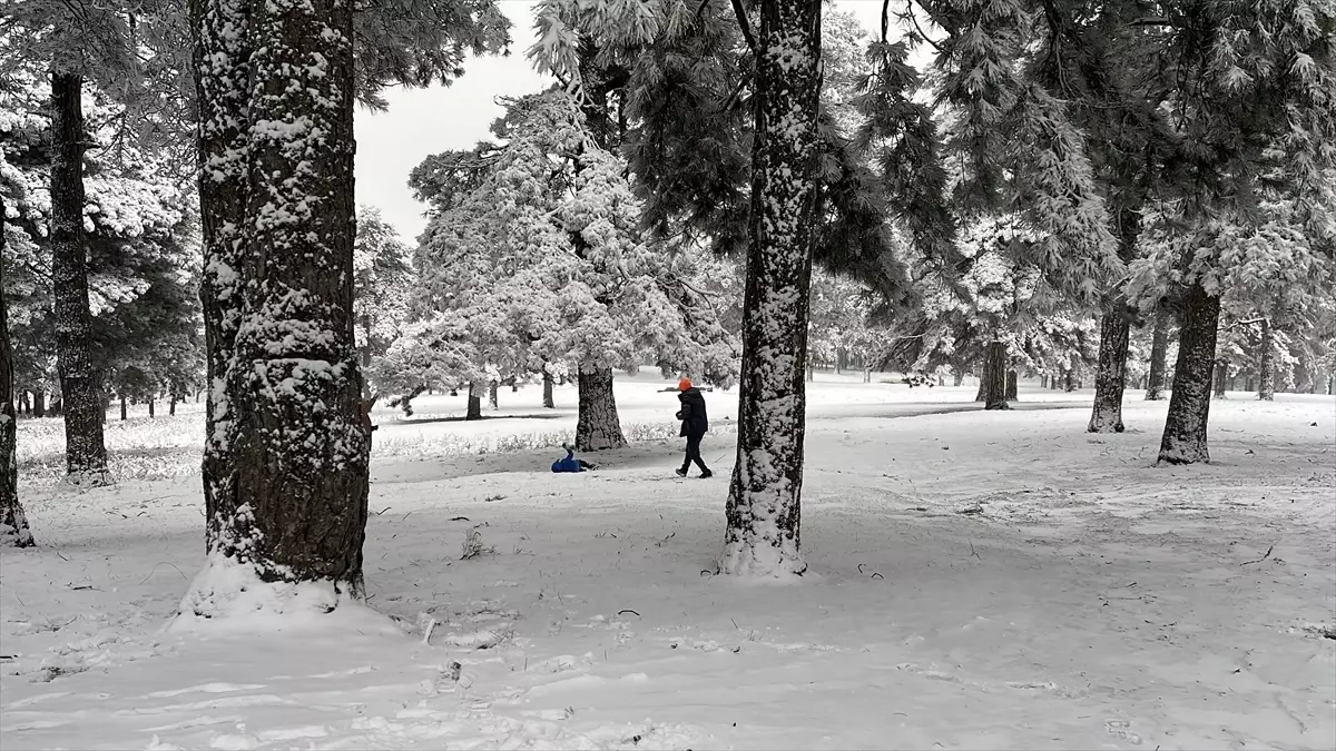 Kazdağları'nda Yoğun Kar Yağışı Yol Koşullarını Zorlaştırıyor