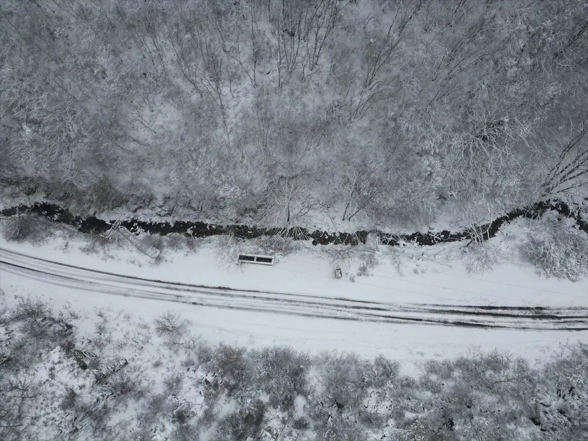 Ganos Dağı'nda Bembeyaz Kış Manzaraları Tekirdağ'da Görüldü