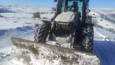 Arguvan’da kar temizleme araçları