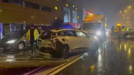 Kaza sonrası D-100 karayolu görüntüsü