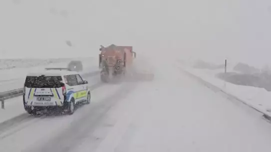 Erzincan’da karla mücadele ekipleri