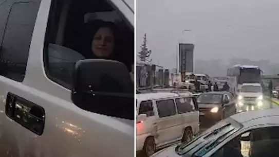 Halep'te otobüslerle geri dönüş