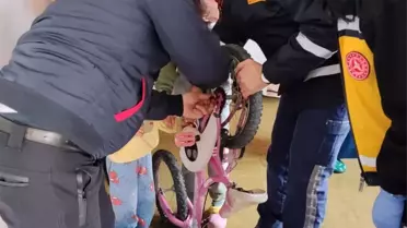 Merve D.'nin kurtarılması sonrası itfaiye ekipleri