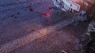 Kaza sonrası motosiklet ve otomobil