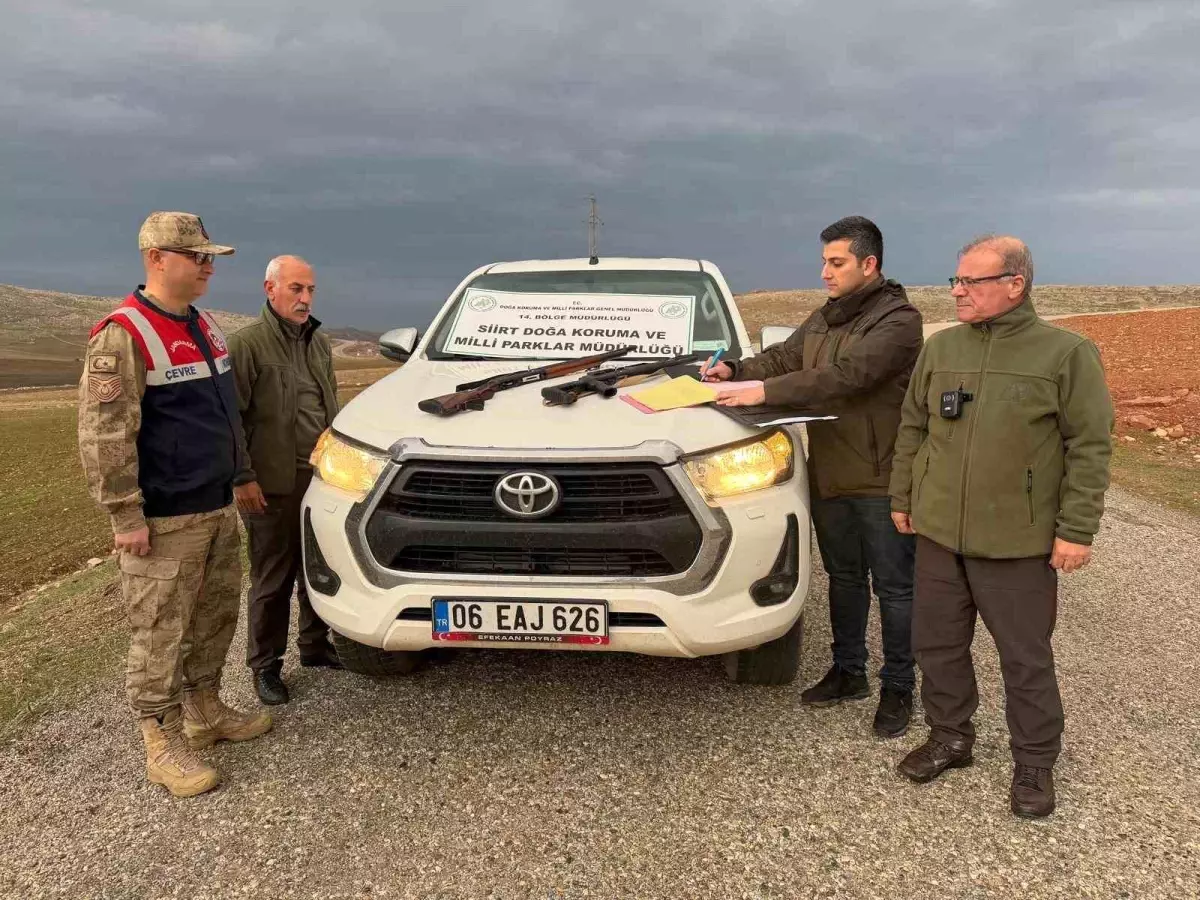 Siirt'in Kurtalan İlçesinde Kaçak Avcılara Kesilen 38.600 TL'lik Cezalar