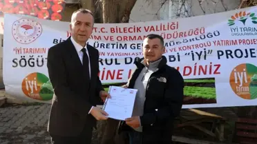 Bilecik Söğüt’te organik marul tarlası