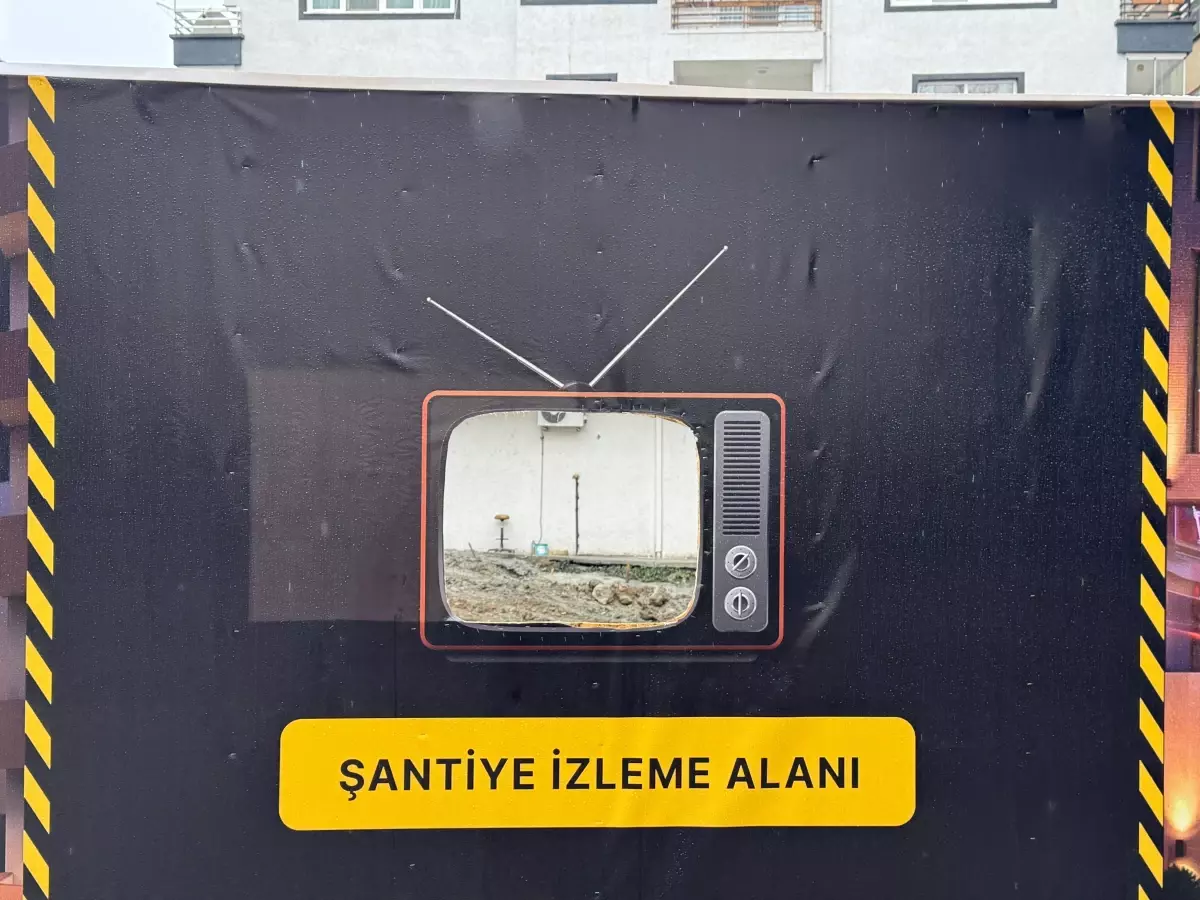 Ordu’da Şantiye Alanına Kurulan TV Benzeri İzleme Bölmesi İlgi Topladı