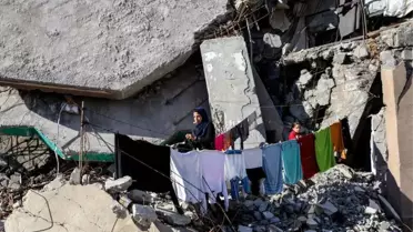 Gazze'de Çöp Sahası Yakınındaki Geçici Barınaklarda Yaşam Mücadelesi