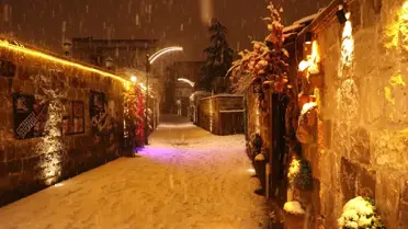 Kayseri yollarında kar birikintileri